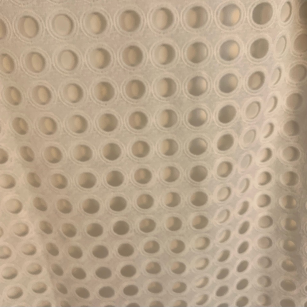 Tahari Circle Eyelet White Lace Shift Dress - Picture 6 of 15
